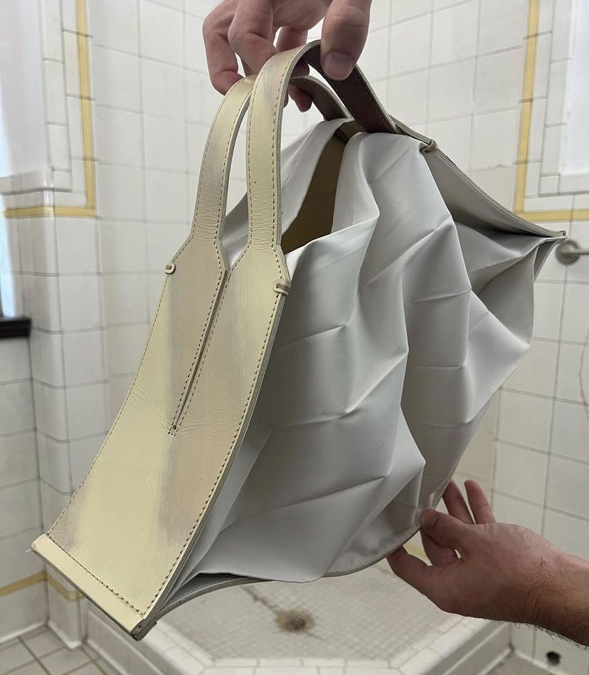 QIO Fold Tote — Signature Pleating Tote Bag